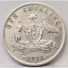 AUSTRALIA 1918 . ONE 1 SHILLING . FULL ADVANCE AUSTRALIA